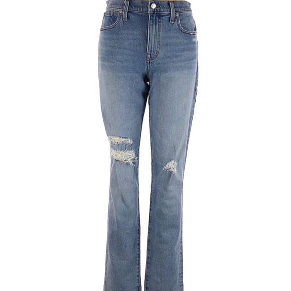 Madewell Denim - Madewell Distressed Slim Boyjean in Light Wash - Size 29